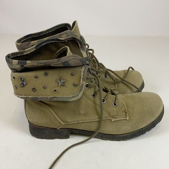 Zigi Soho ZIGI Rock & Candy Green Spraypaint Boots size 6.5 A7 - Picture 4 of 8
